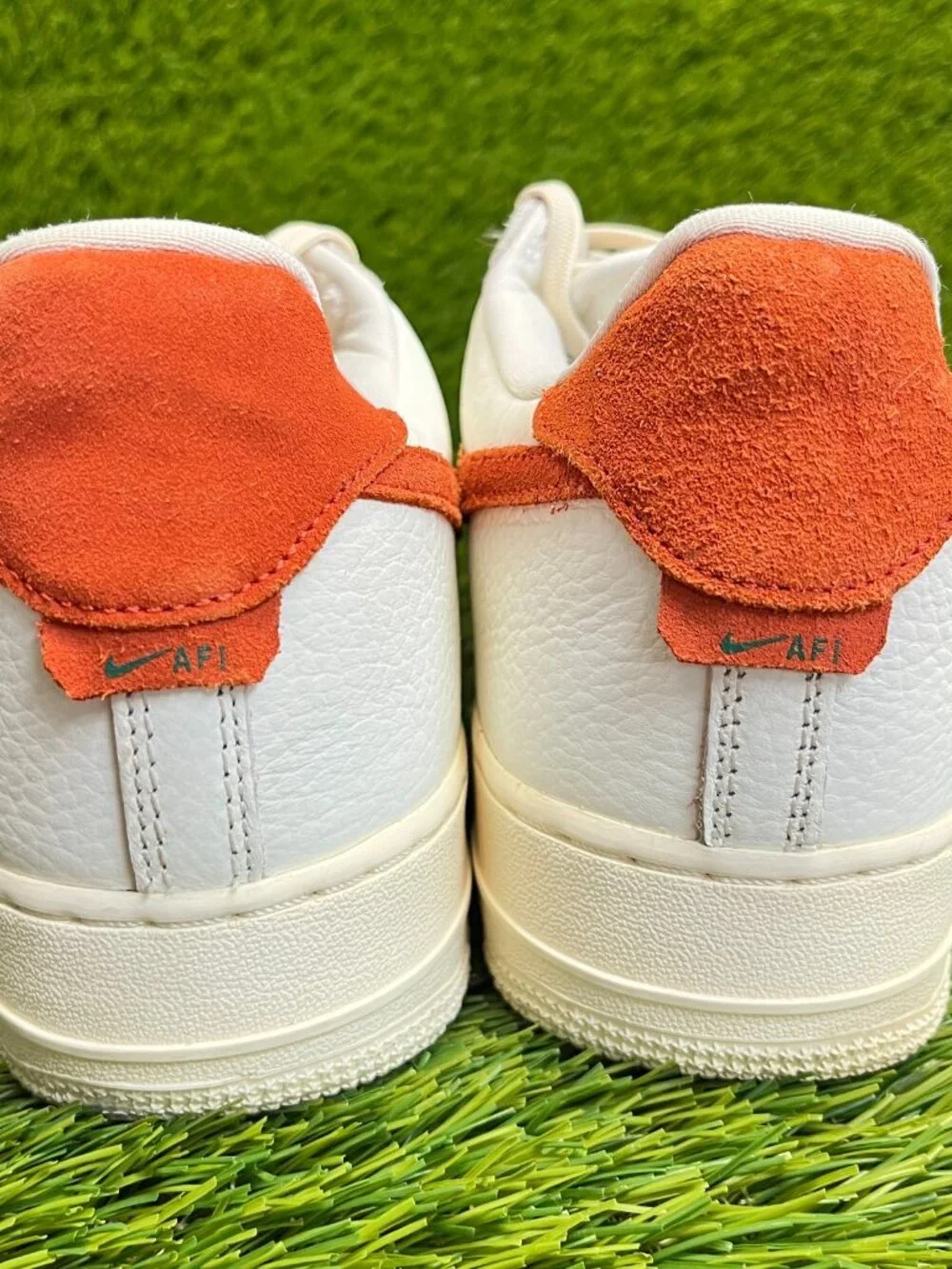 Nike Air Force 1 Low White with Orange Swoosh - Men's Shoe